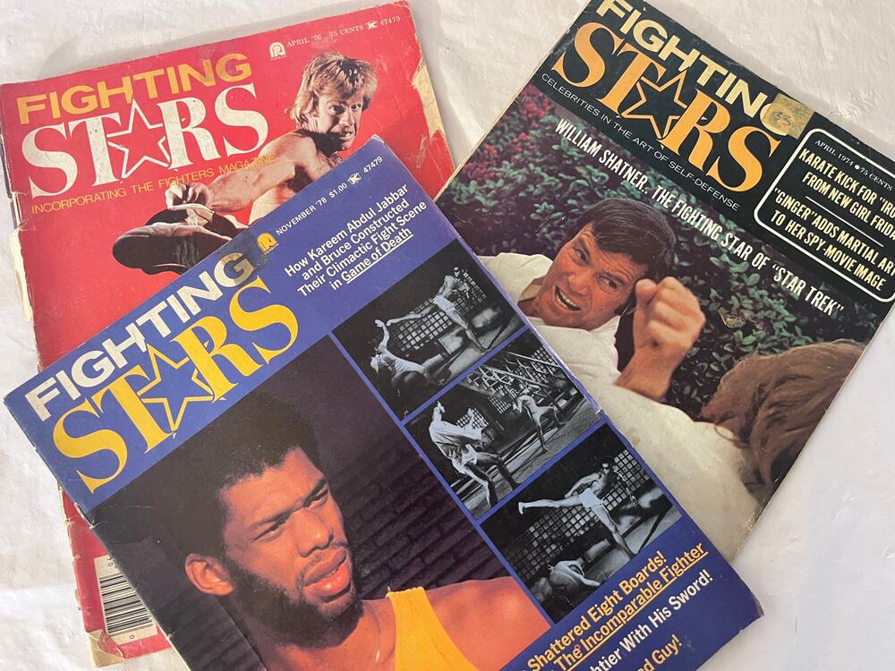 Fighting Stars Magazines Chuck Norris, Kareem Abdul Jabbar, William Shatner